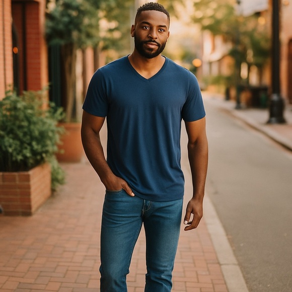 JOHN VARVATOS STAR USA Tee - Dark Blue (XL) | Luxury Essentials Designer preppy - Picture 6 of 11